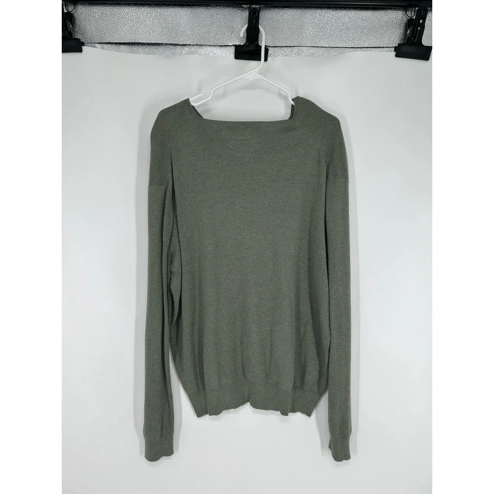 Polo Ralph Lauren Sweater‎ Mens XL Moss Army 100% Pima Cotton V Neck Pullover